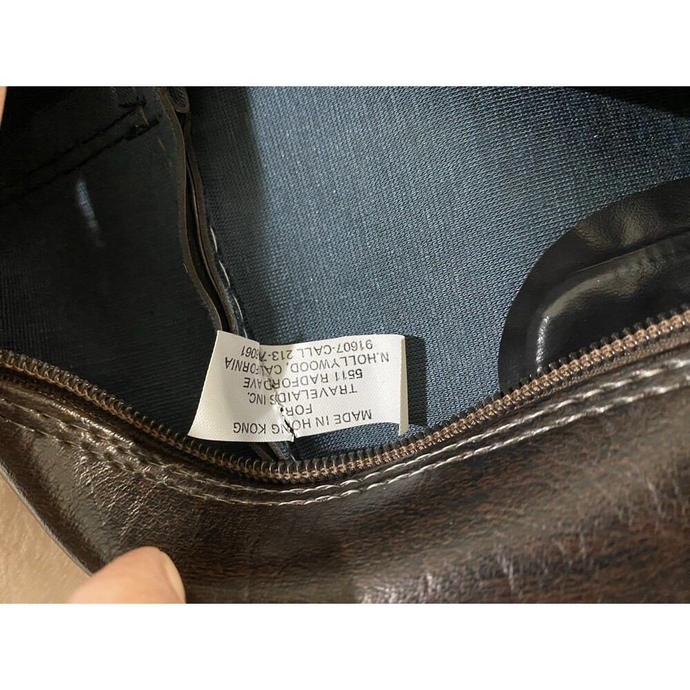 Vintage 60s 70s Travelworld Division Olson Brown Leather Travel Duffel Bag Ltd - Picture 4 of 12